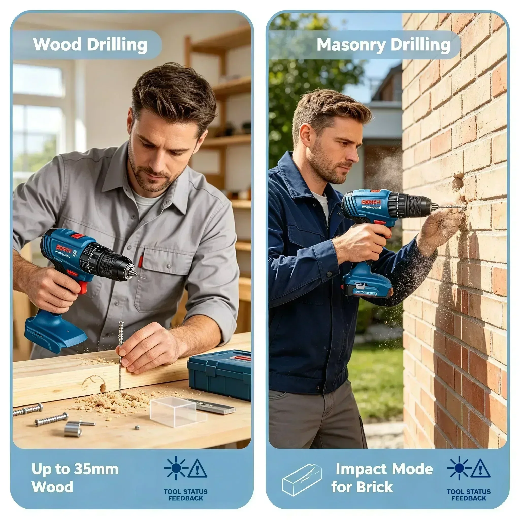 Brushless Cordless Electric Drill 18V - مثقاب كهربائي لاسلكي متعدد الوظائف من