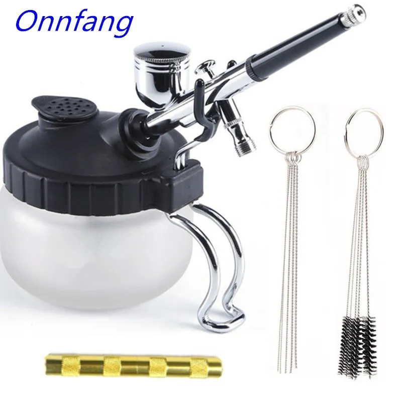 Airbrush Kit With Mini Compressor - البخاخة تنظيف وعاء استقرار زجاجات حامل