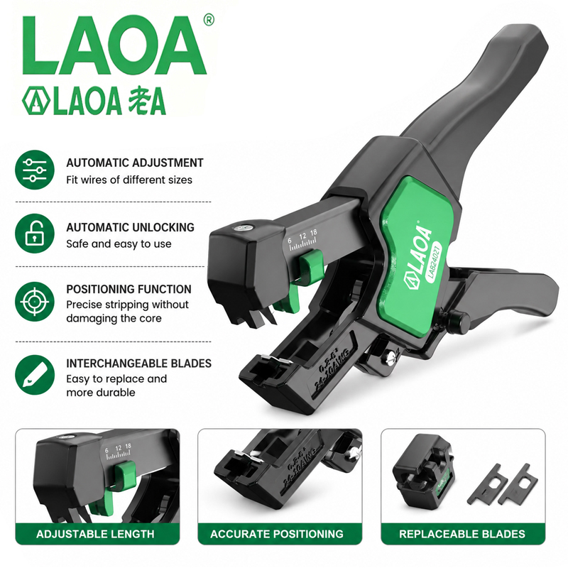 Automatic Wire Stripper Cutter - LAOA LA824021 أداة تجريد الأسلاك الأوتوماتيكية