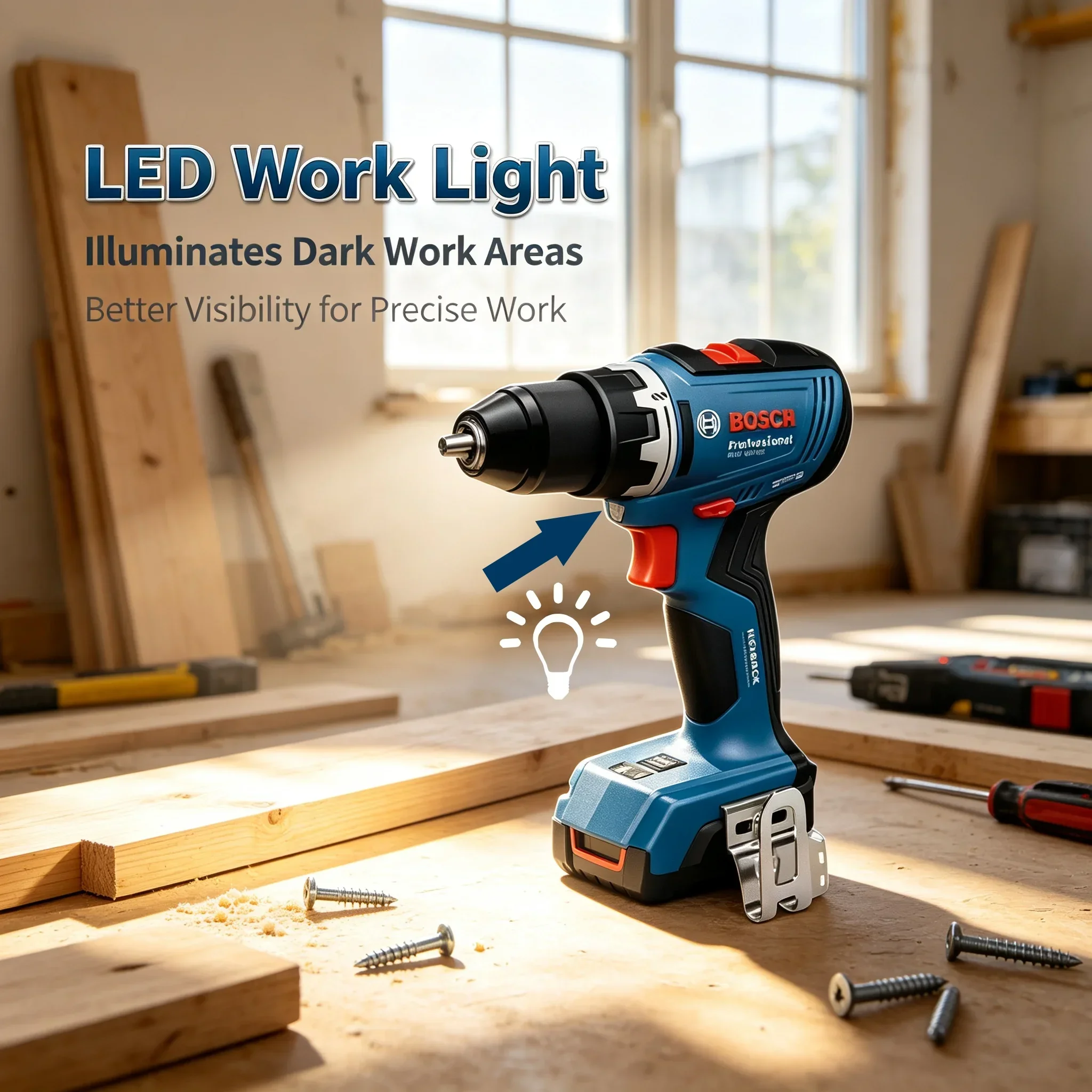 Brushless Cordless Electric Drill 18V - مثقاب بوش GSR 18V-65 اللاسلكي بدون