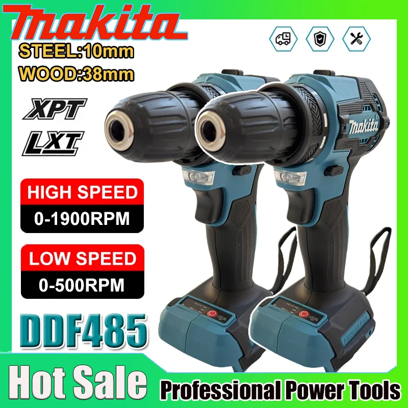 Brushless Cordless Electric Drill 18V - مثقاب مطرقي لاسلكي مدمج ماكيتا DDF485