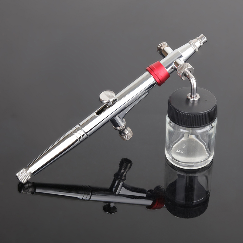 Airbrush Kit With Mini Compressor - قلم رش هوائي دوار عالي السعة