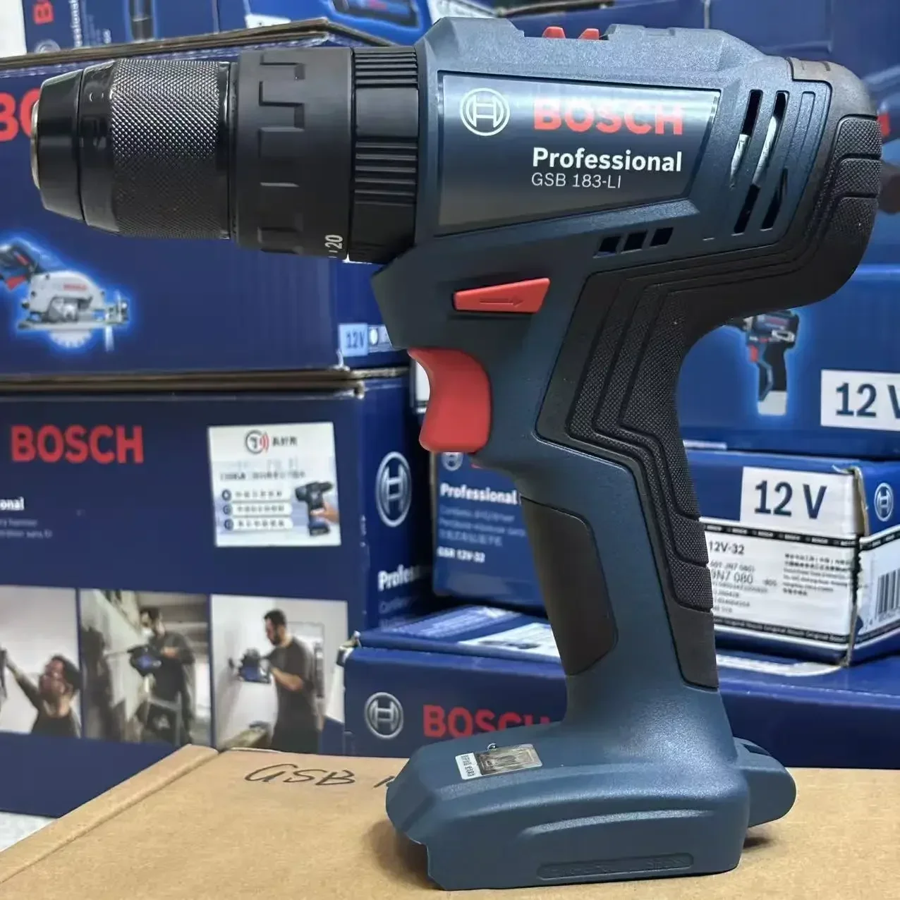 Brushless Cordless Electric Drill 18V - مثقاب بوسش GSB 183-LI 18 فولت