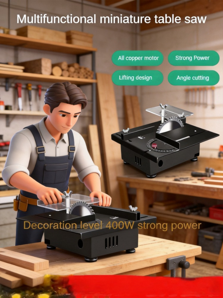 منشار طاولة صغير محمول بقوة 40 - مراجعة Mini Table Saw For Woodworking وسعره