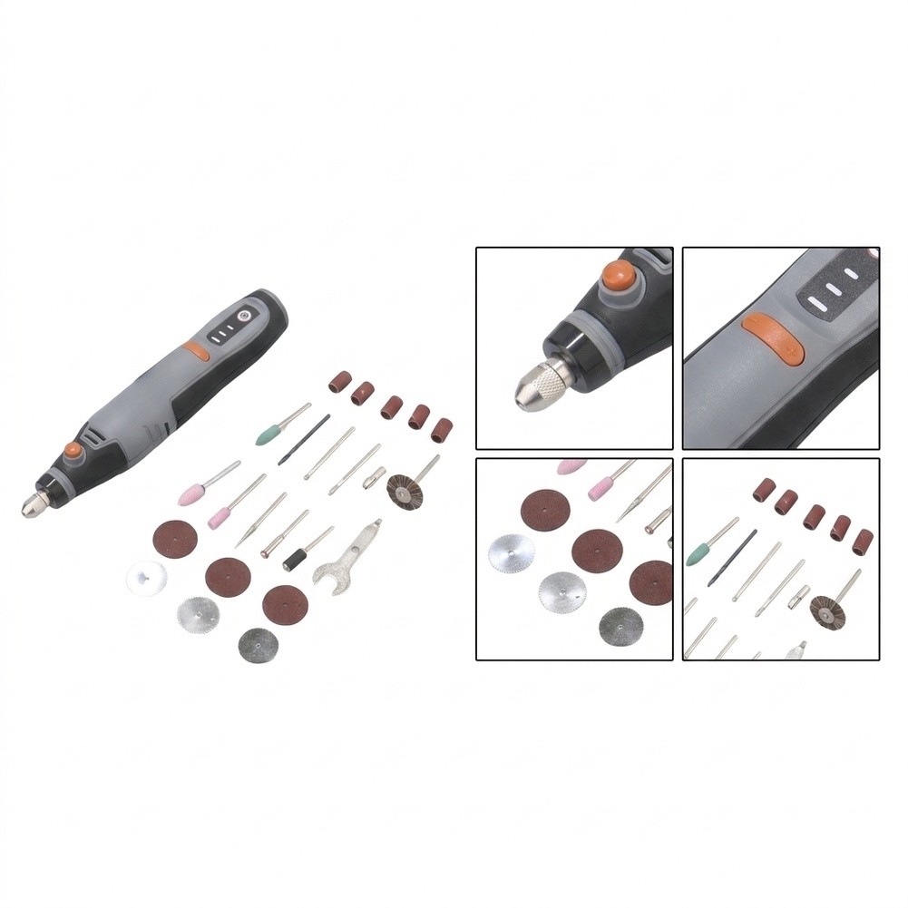مجموعة أدوات دوارة لاسلكية، مط - مراجعة Cordless Rotary Tool Kit Accessories وسعره