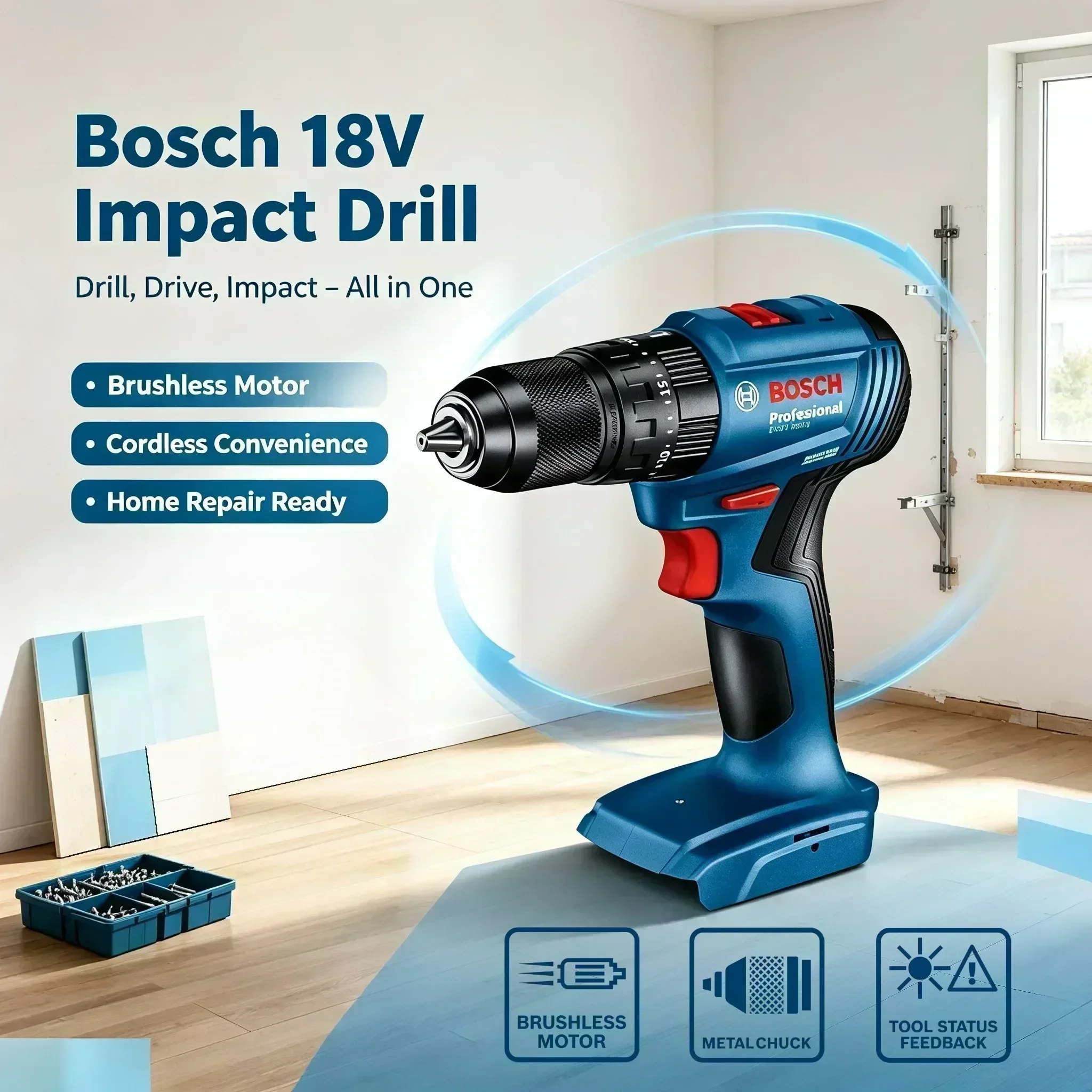 مثقاب كهربائي لاسلكي متعدد الو - مراجعة Brushless Cordless Electric Drill 18V وسعره