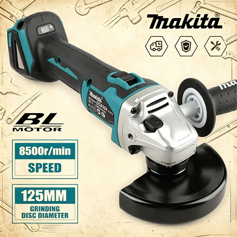 ماكيتا DGA504 18V 6.0Ah 125mm  - مراجعة Brushless Angle Grinder Battery Powered وسعره