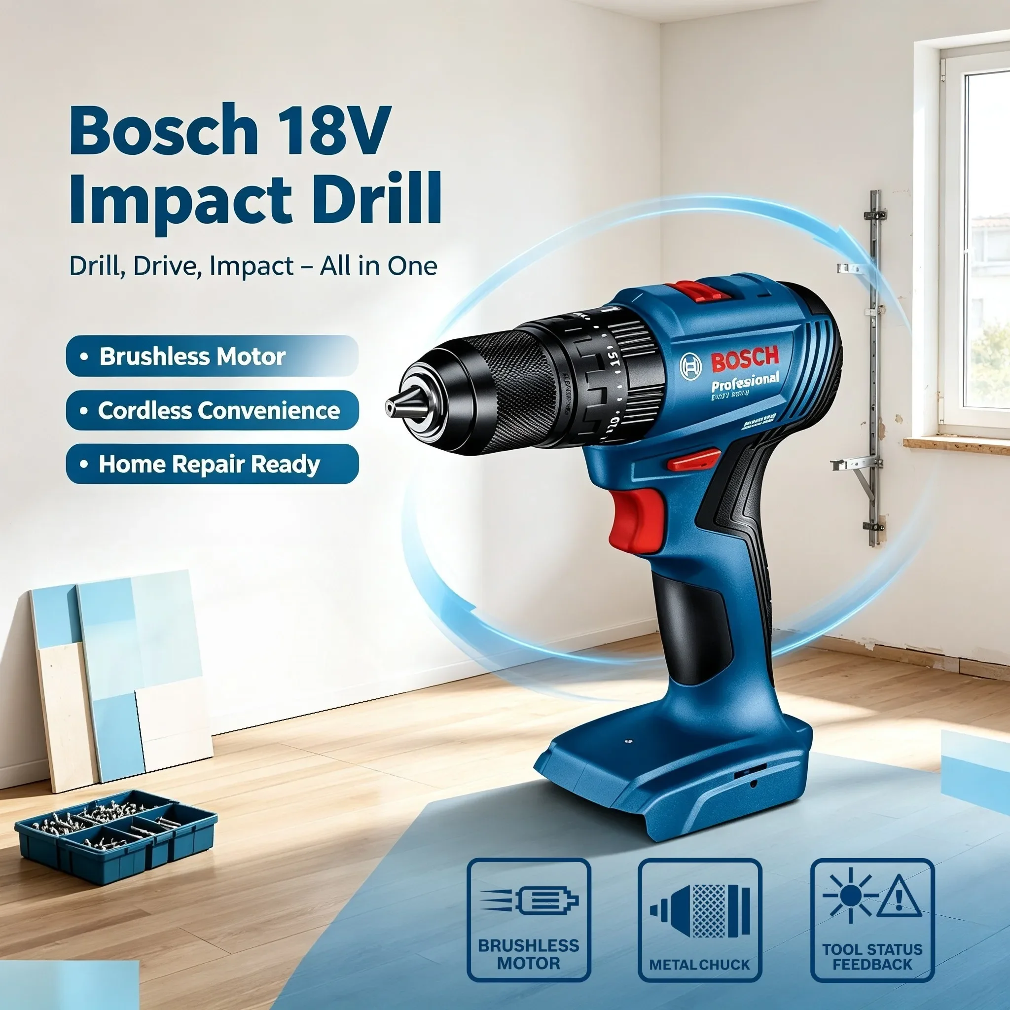 مثقاب كهربائي لاسلكي متعدد الو - مراجعة Brushless Cordless Electric Drill 18V وسعره