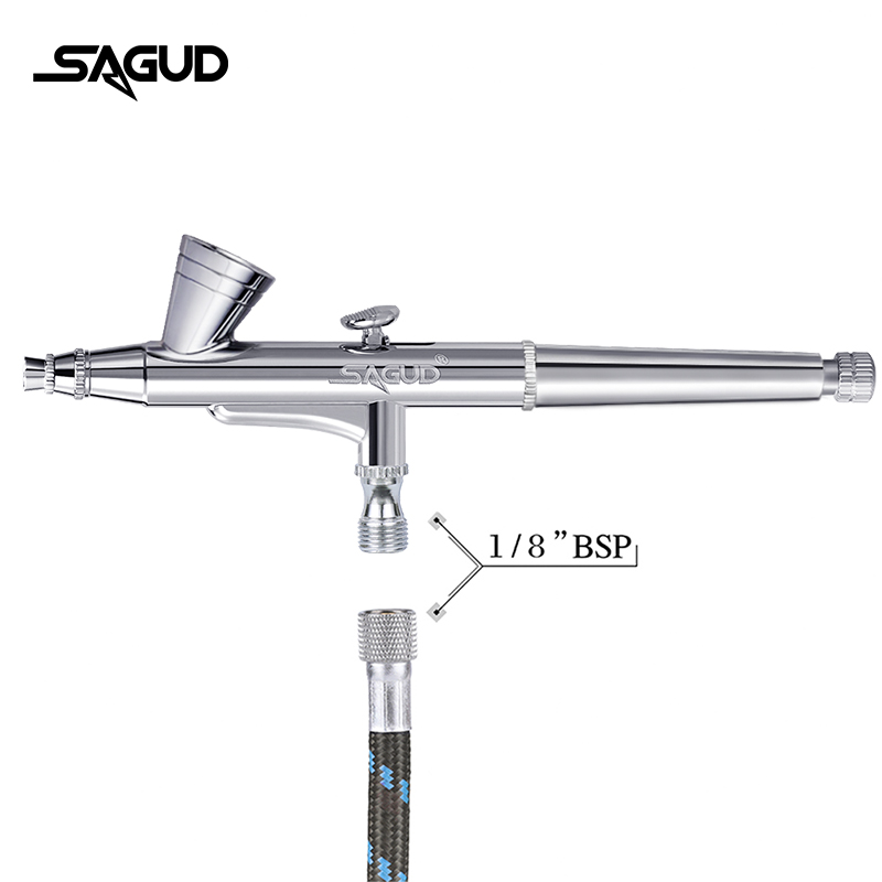SAGUD البخاخة نموذج SD-135 0.2 - مراجعة Airbrush Kit With Mini Compressor وسعره