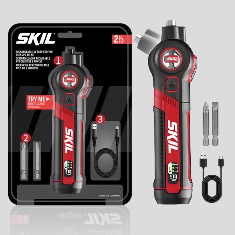 SKIL 5619 4 فولت مفك كهربائي ص - مراجعة Electric Screwdriver Rechargeable Usb وسعره