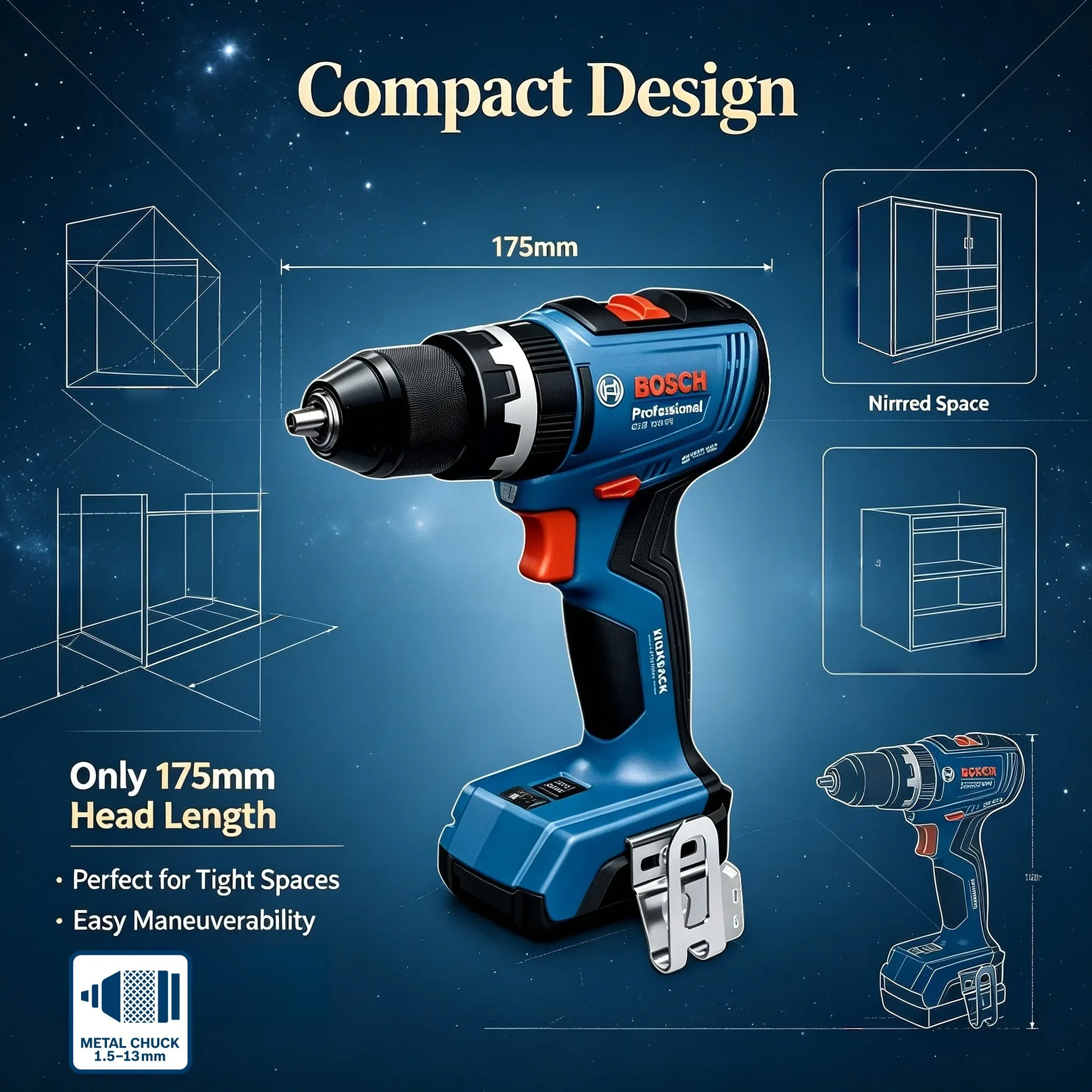 بوش GSB 18V-65 مثقاب/مفك براغي - مراجعة Brushless Cordless Electric Drill 18V وسعره