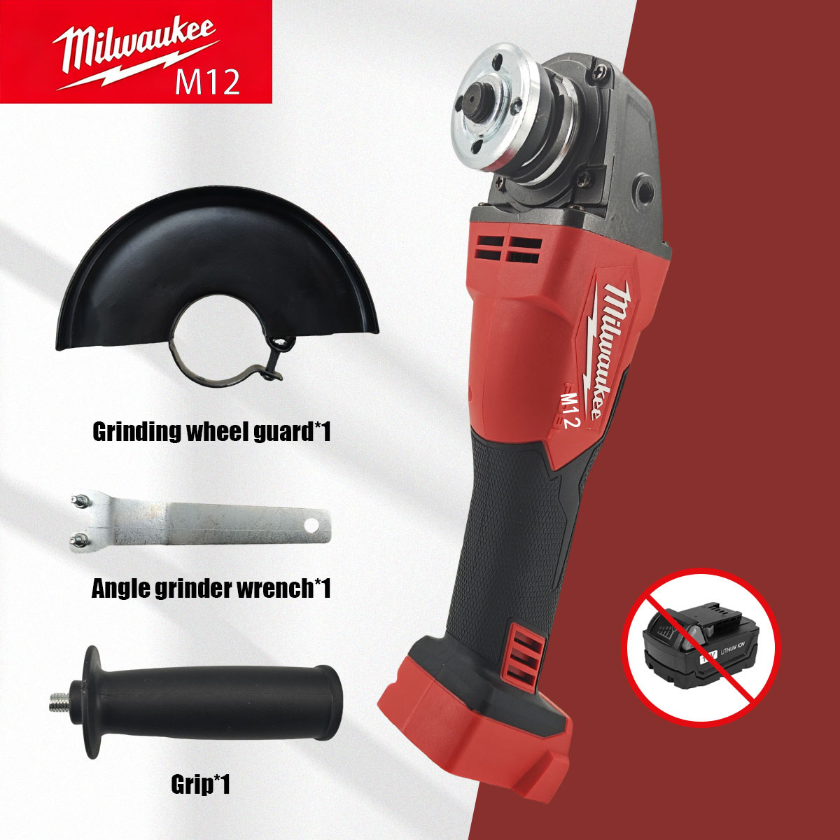 جلاخة زاوية ميلووكي M12 M18 بد - مراجعة Brushless Angle Grinder Battery Powered وسعره