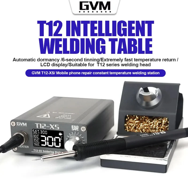 محطة لحام GVM T12-XS الذكية بش - مراجعة Digital Soldering Station T12 وسعره