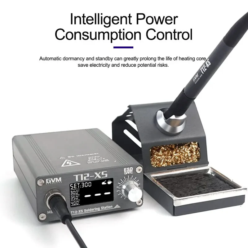 محطة لحام GVM T12-XS الذكية بش - مراجعة Digital Soldering Station T12 وسعره