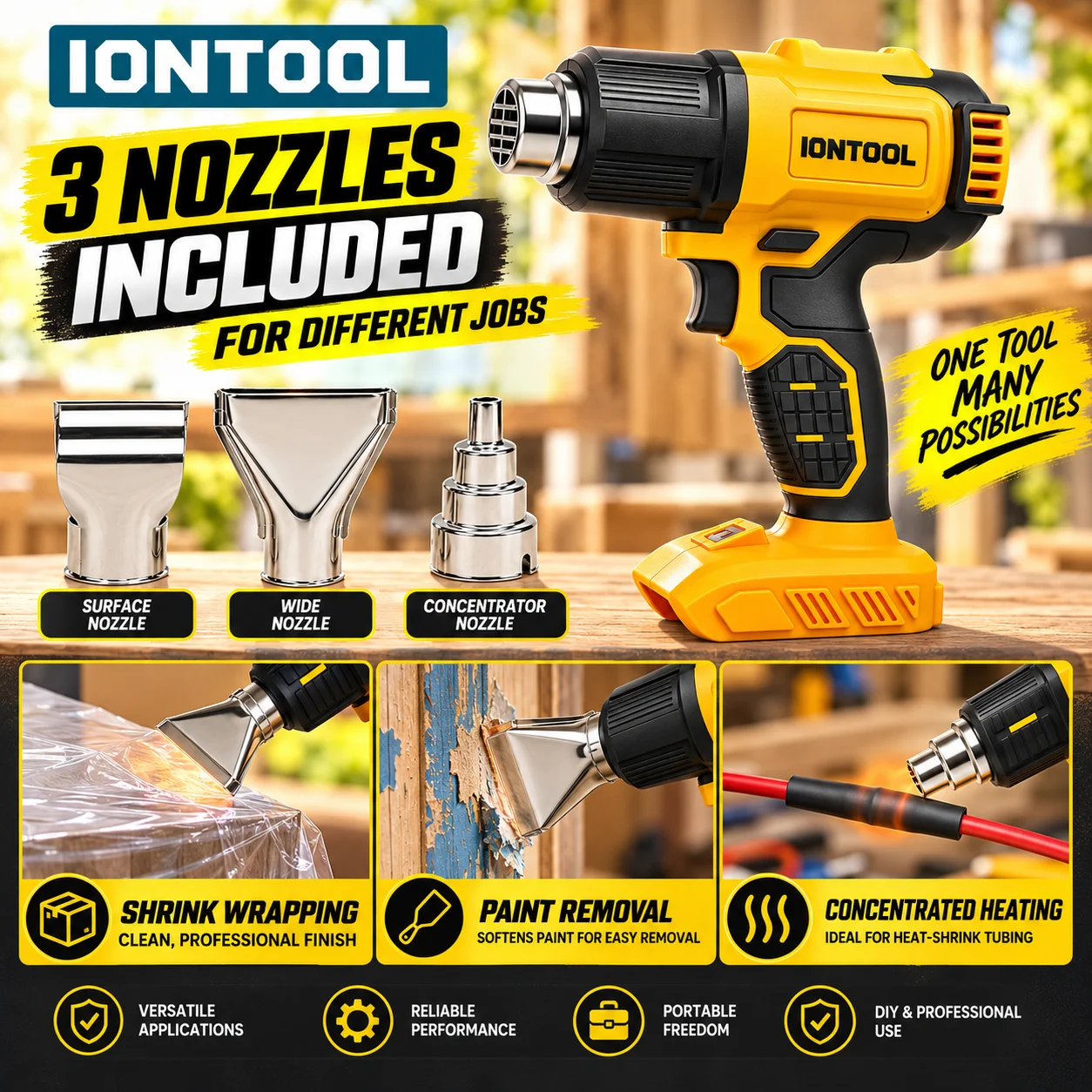 مسدس حراري لاسلكي من أيونتول 5 - مراجعة Cordless Heat Gun For Shrink Tubing وسعره