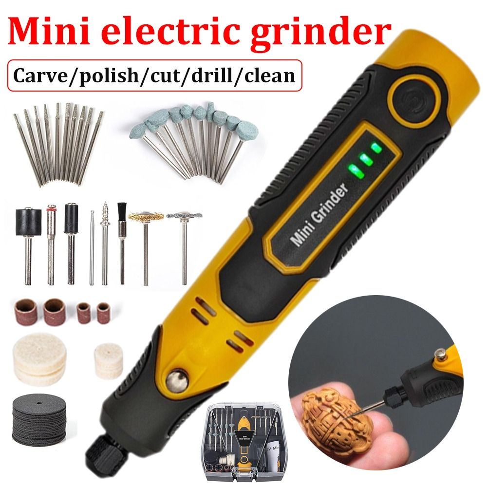 مطحنة صغيرة لاسلكية 3 سرعات قا - مراجعة Cordless Rotary Tool Kit Accessories وسعره
