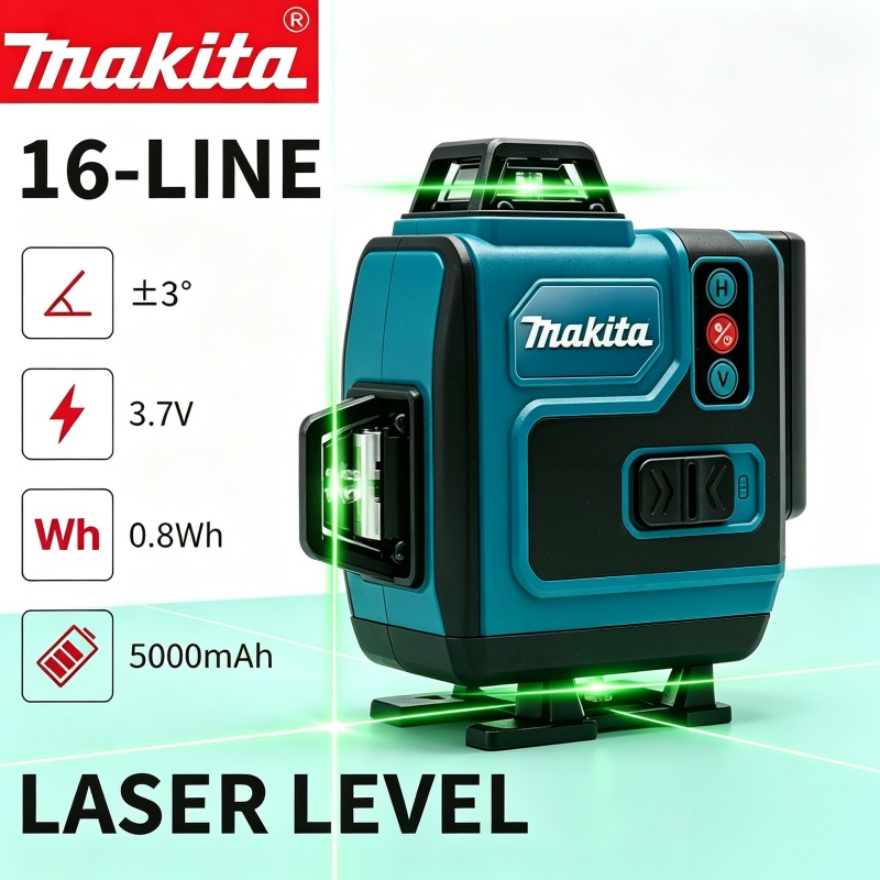 بطارية ماكيتا 40 فولت بسعة 5.0 - مراجعة Laser Level 16 Lines 4D Green وسعره