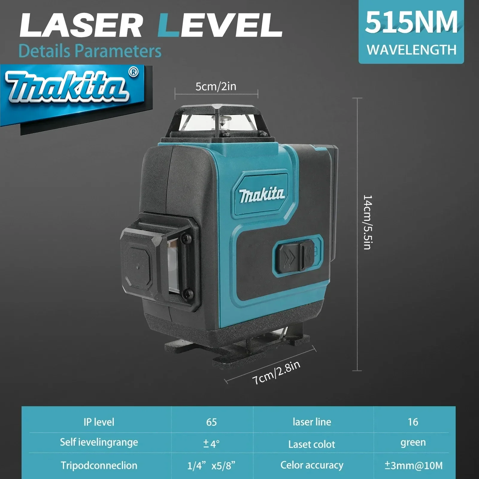 بطارية ماكيتا 40 فولت بسعة 5.0 - مراجعة Laser Level 16 Lines 4D Green وسعره