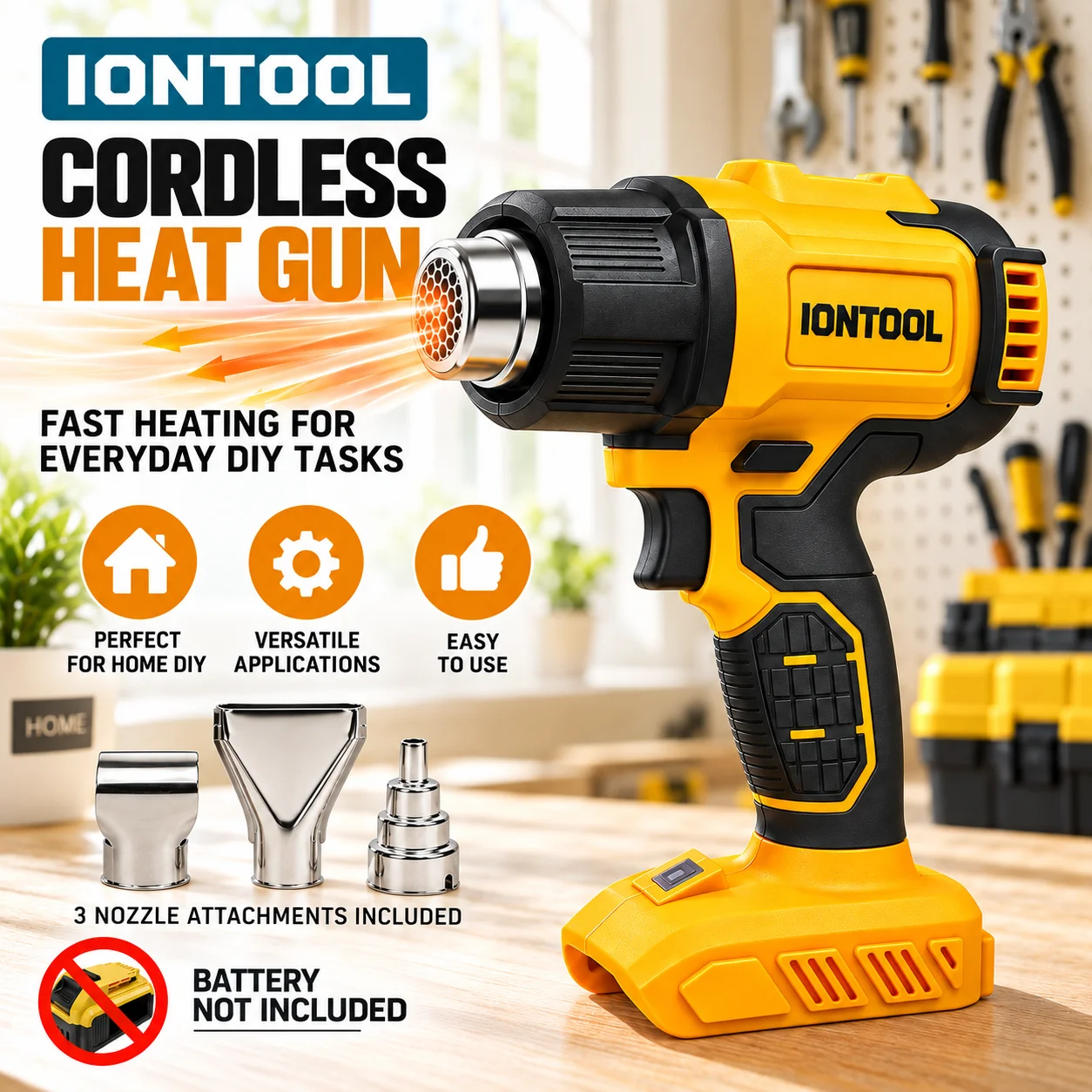 مسدس حراري لاسلكي بدون فرشاة م - مراجعة Cordless Heat Gun For Shrink Tubing وسعره