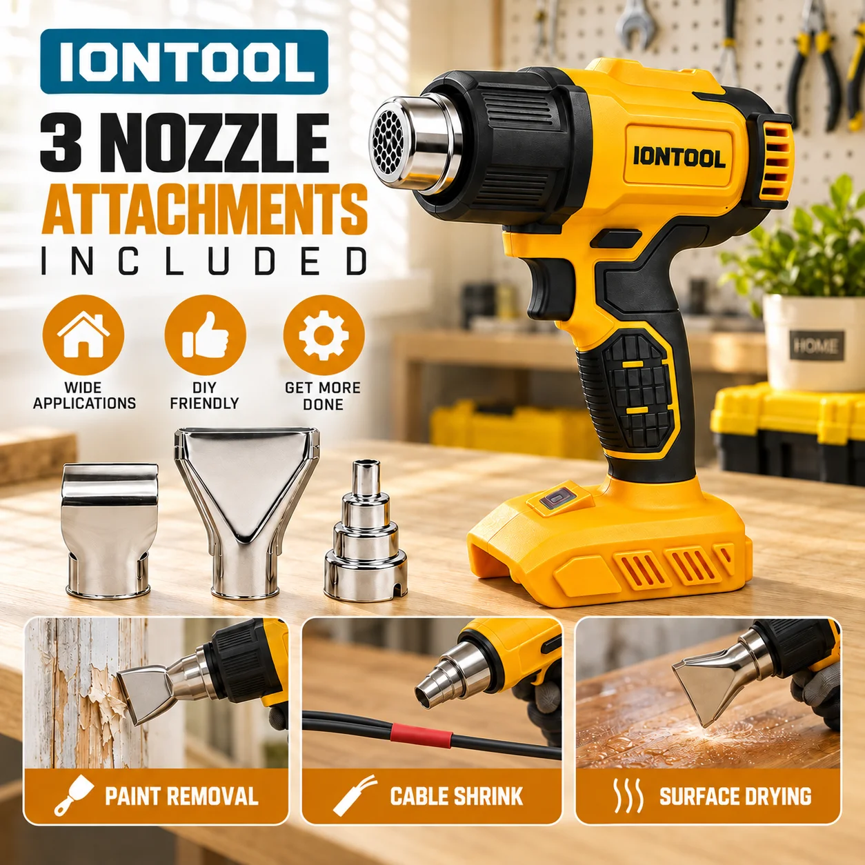 مسدس حراري لاسلكي بدون فرشاة م - مراجعة Cordless Heat Gun For Shrink Tubing وسعره