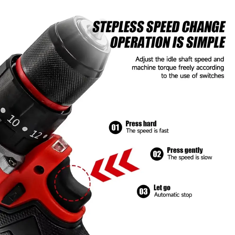 مثقاب كهربائي صغير بدون فرش، أ - مراجعة Brushless Cordless Electric Drill 18V وسعره