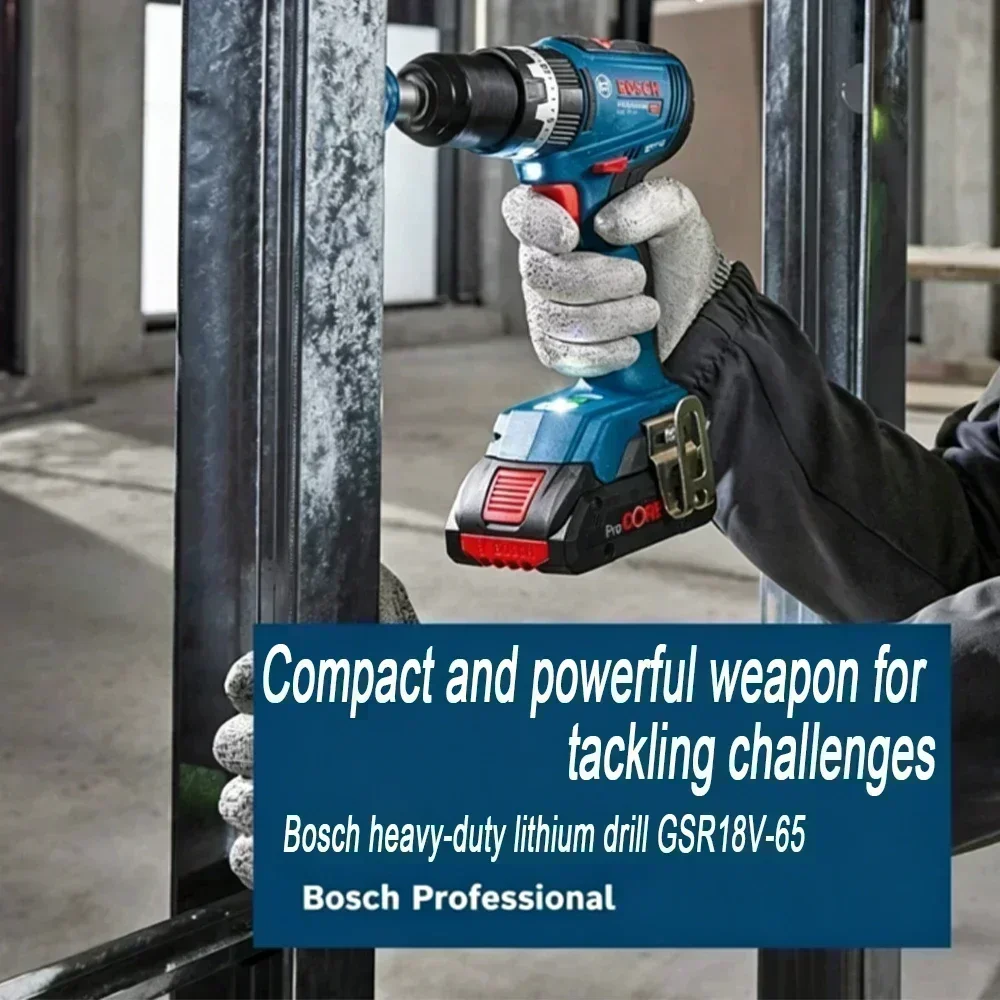 مثقاب بوش GSR 18V-65 اللاسلكي  - مراجعة Brushless Cordless Electric Drill 18V وسعره
